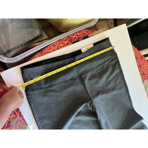 Gray NY Style & Co Ponte Mid rise Stretch Knit Pull on Bootcut Pants - XL - Picture 3 of 11